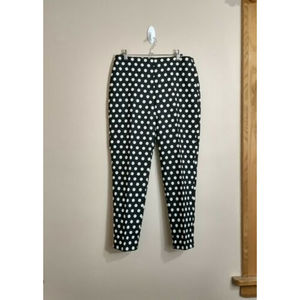 RSVP by Talbots Polka Dot Ankle Pants Women's Sz 4 Black and White Office Dress